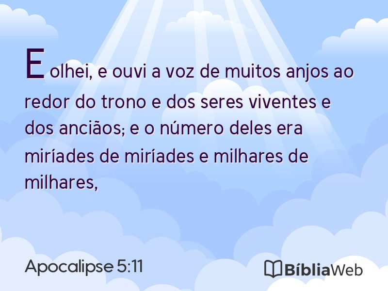 Apocalipse 5:11 em imagem para compartilhar