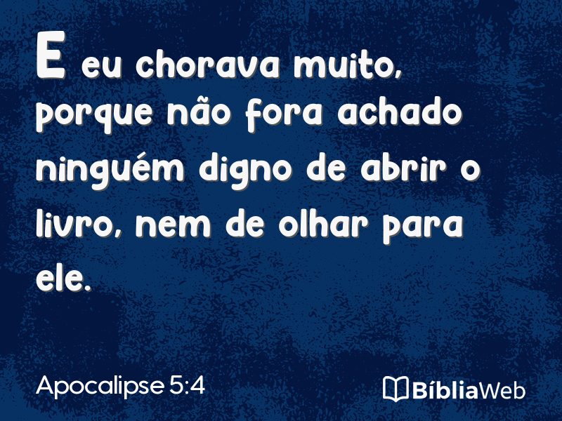 Apocalipse 5:4 em imagem para compartilhar