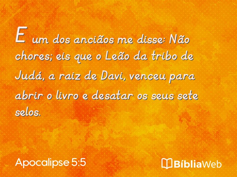 Apocalipse 5:5 em imagem para compartilhar