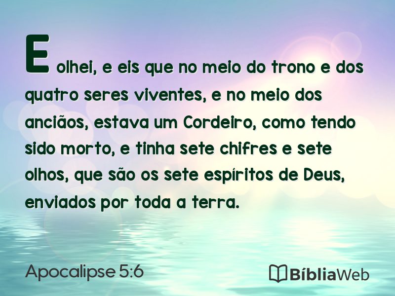 Apocalipse 5:6 em imagem para compartilhar