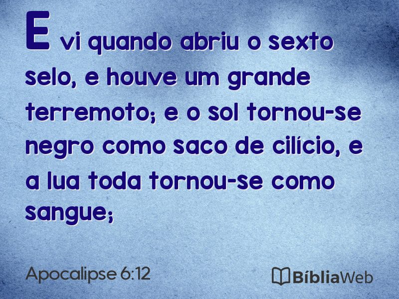 Apocalipse 6:12 em imagem para compartilhar