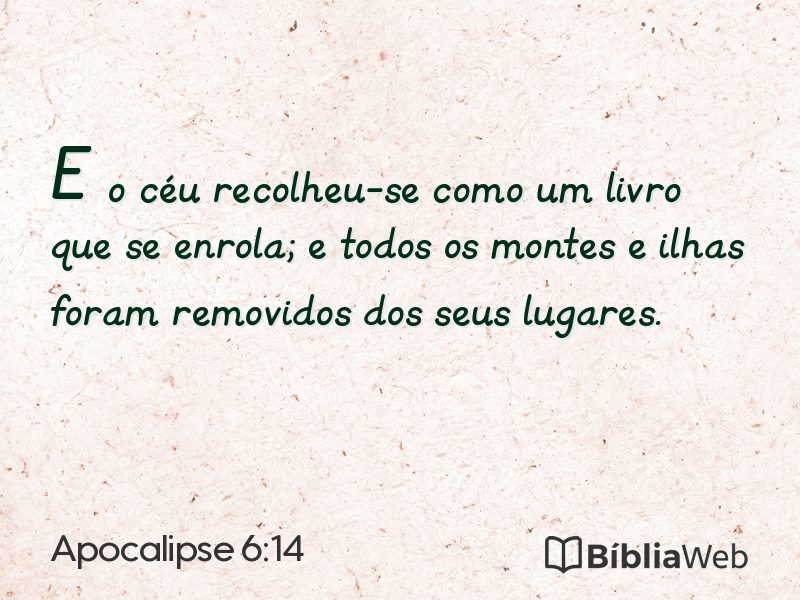 Apocalipse 6:14 em imagem para compartilhar
