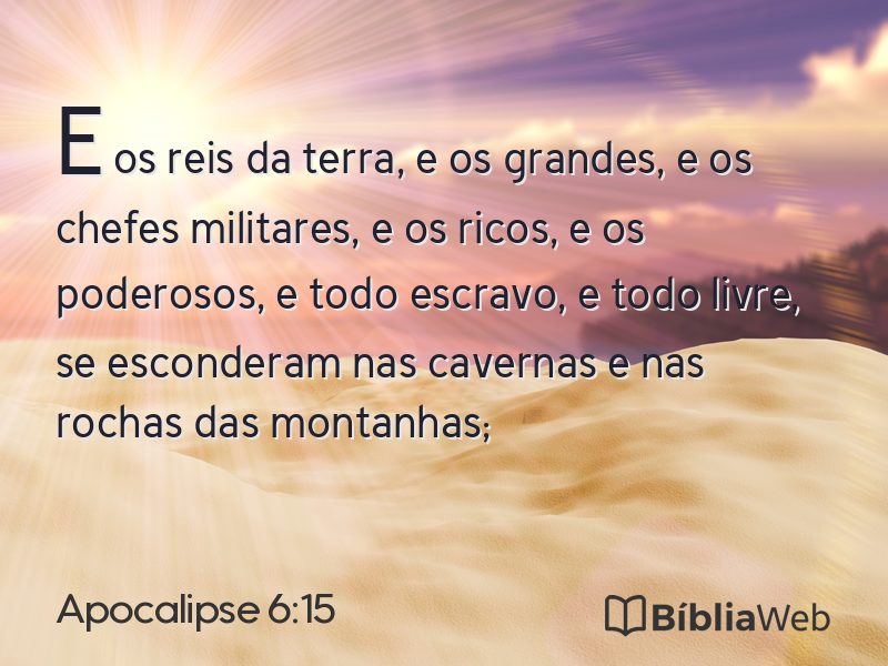 Apocalipse 6:15 em imagem para compartilhar