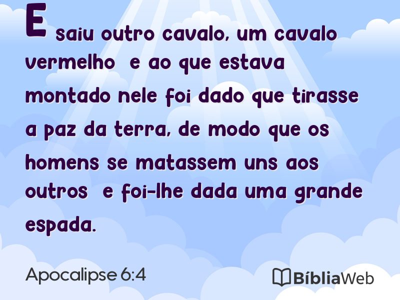 Apocalipse 6:4 em imagem para compartilhar
