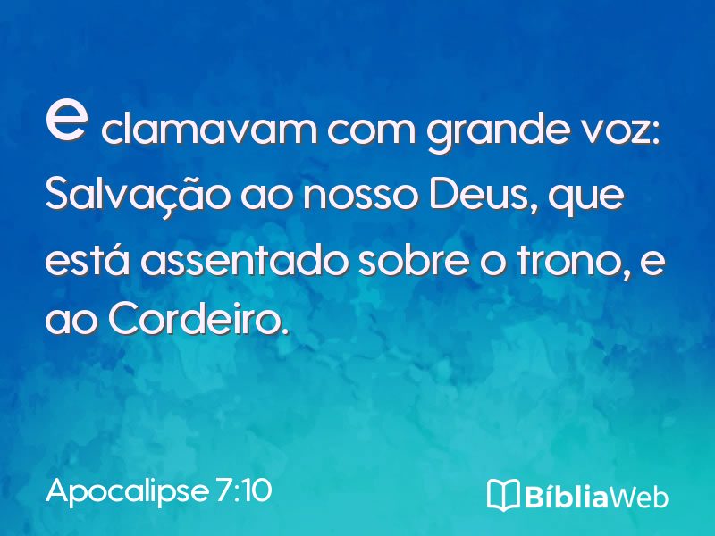 Apocalipse 7:10 em imagem para compartilhar