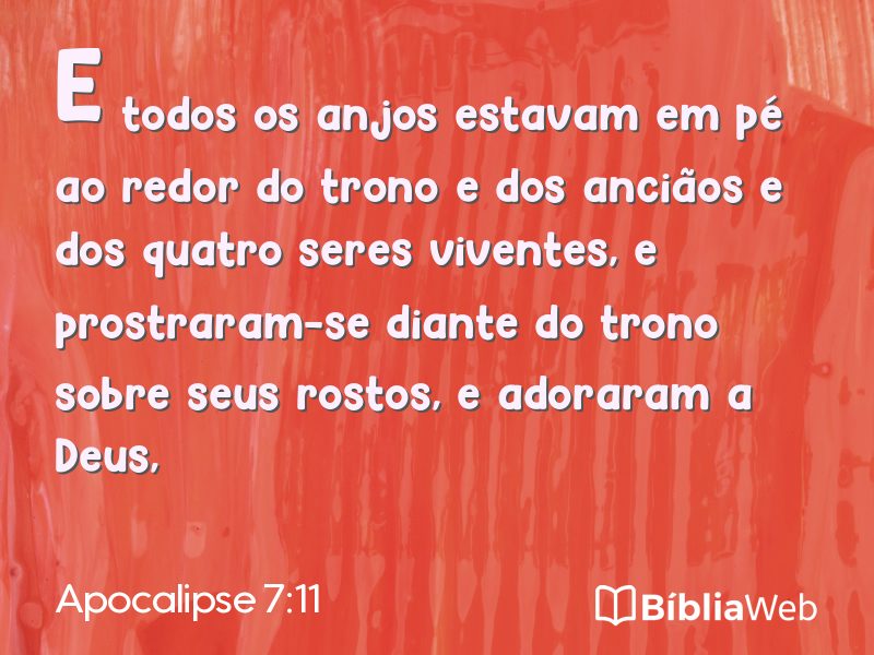 Apocalipse 7:11 em imagem para compartilhar