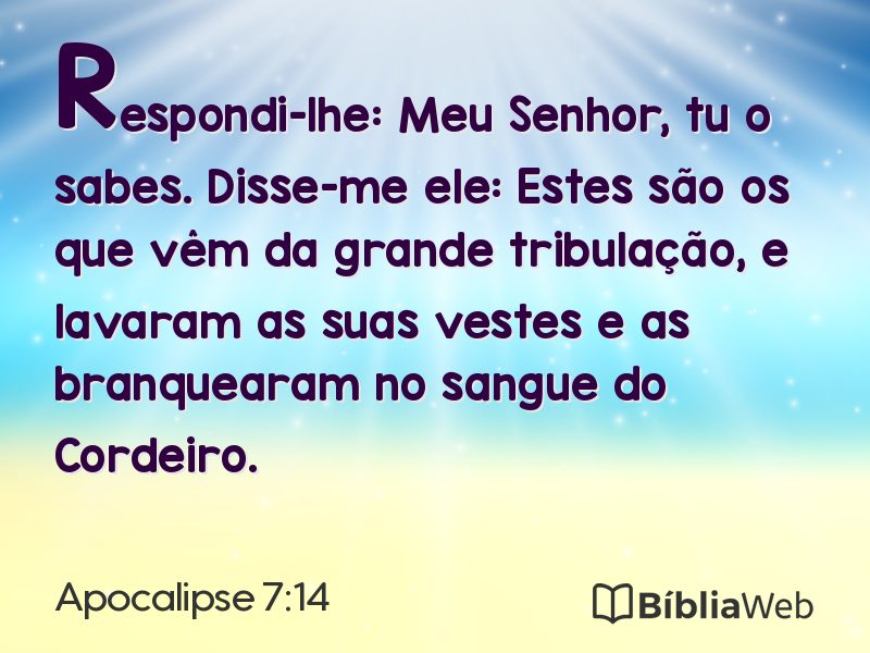 Apocalipse 7:14 em imagem para compartilhar