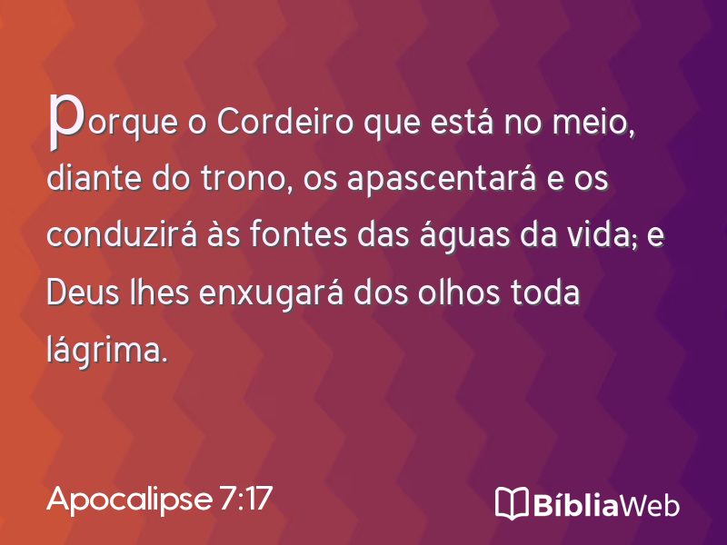 Apocalipse 7:17 em imagem para compartilhar