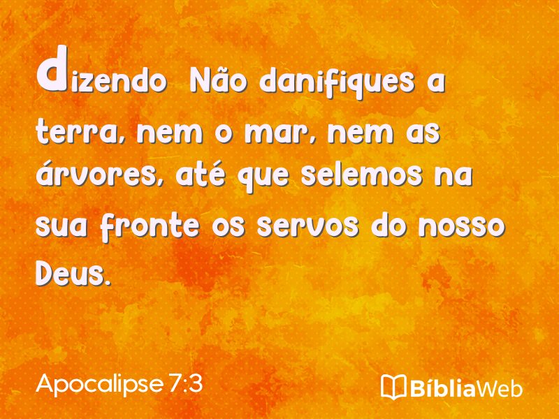 Apocalipse 7:3 em imagem para compartilhar