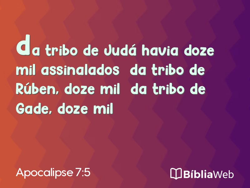Apocalipse 7:5 em imagem para compartilhar