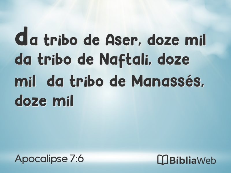 Apocalipse 7:6 em imagem para compartilhar