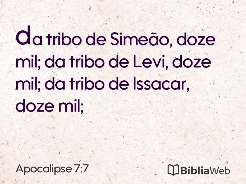 Apocalipse 7:7 em imagem para compartilhar