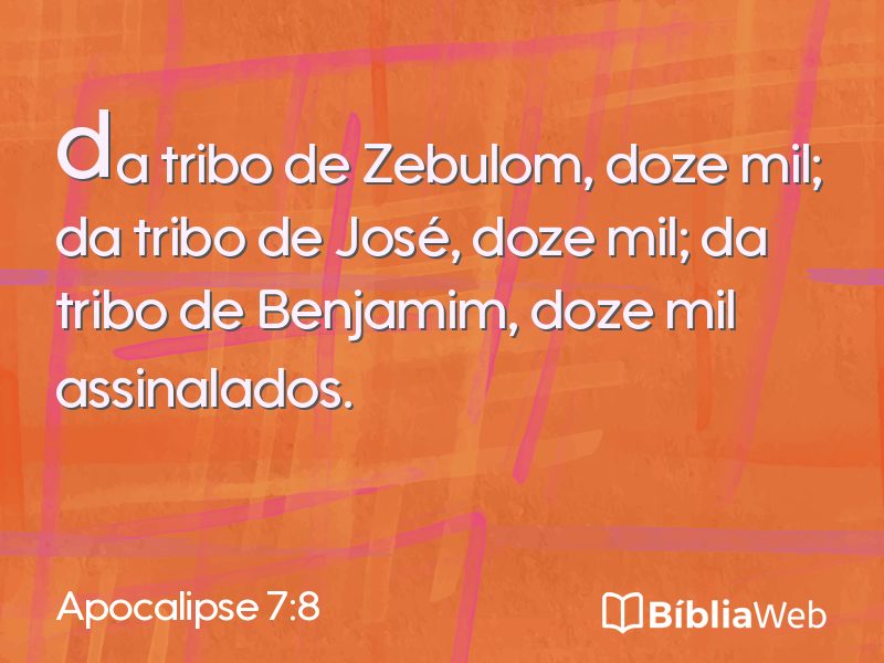 Apocalipse 7:8 em imagem para compartilhar