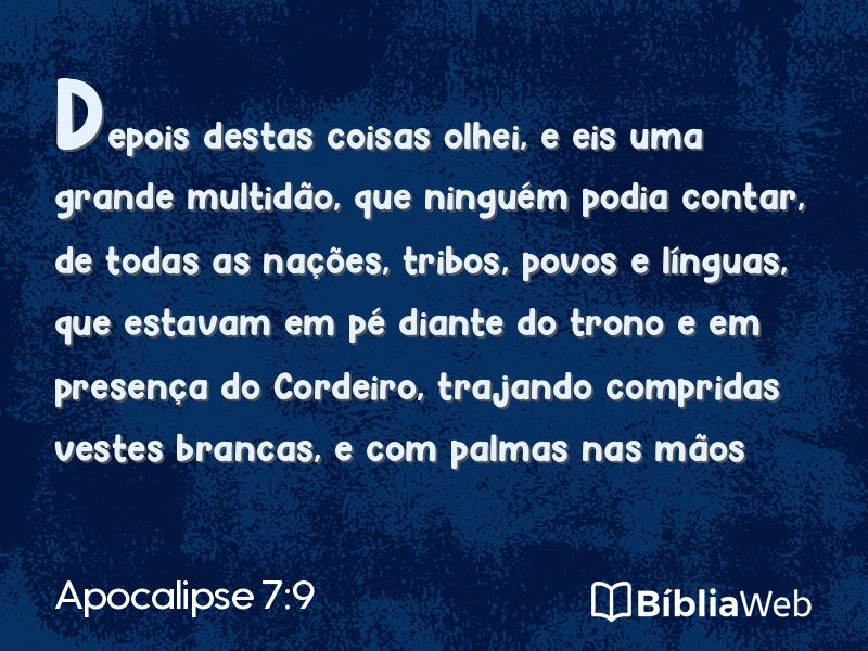 Apocalipse 7:9 em imagem para compartilhar