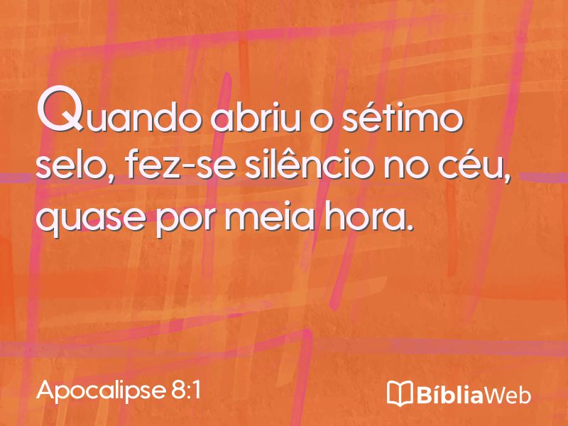 Apocalipse 8:1 em imagem para compartilhar