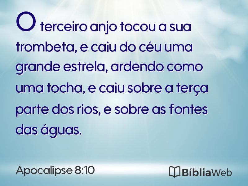 Apocalipse 8:10 em imagem para compartilhar