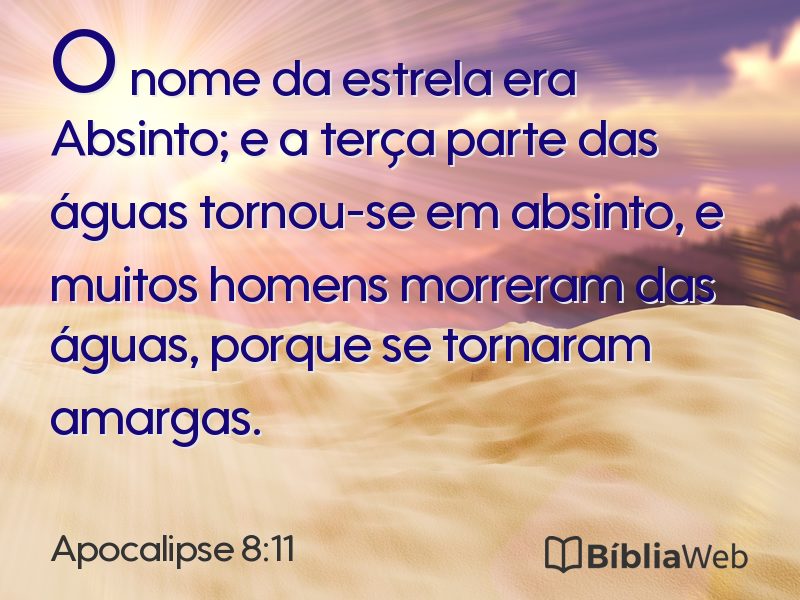 Apocalipse 8:11 em imagem para compartilhar