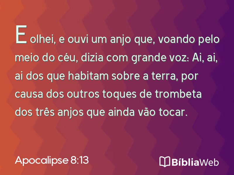 Apocalipse 8:13 em imagem para compartilhar