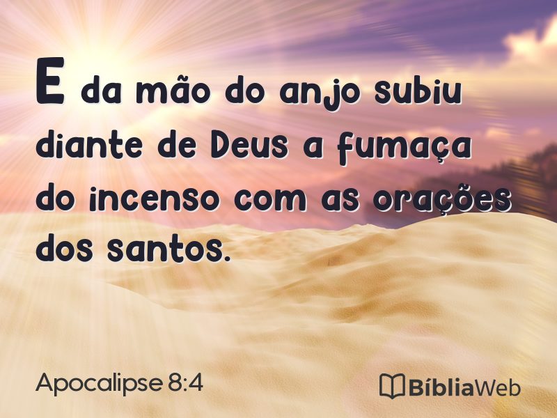 Apocalipse 8:4 em imagem para compartilhar