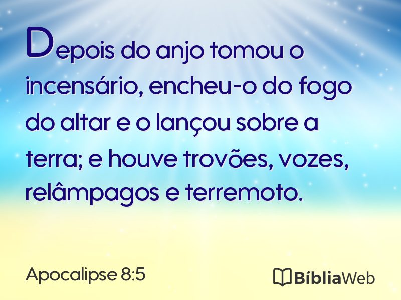 Apocalipse 8:5 em imagem para compartilhar