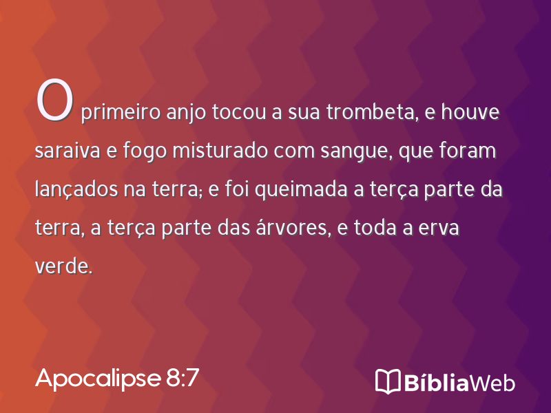 Apocalipse 8:7 em imagem para compartilhar