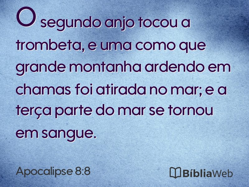 Apocalipse 8:8 em imagem para compartilhar