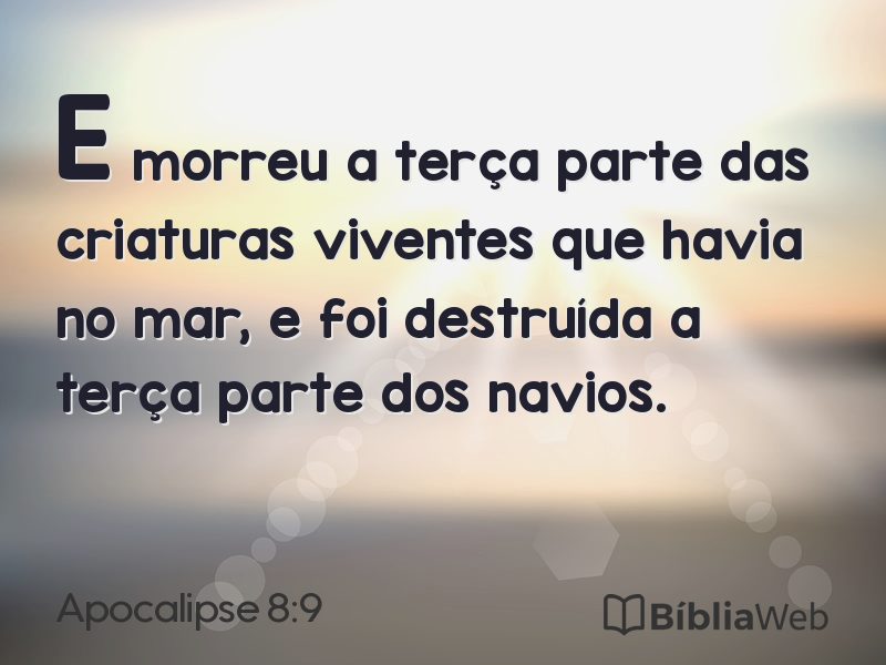 Apocalipse 8:9 em imagem para compartilhar