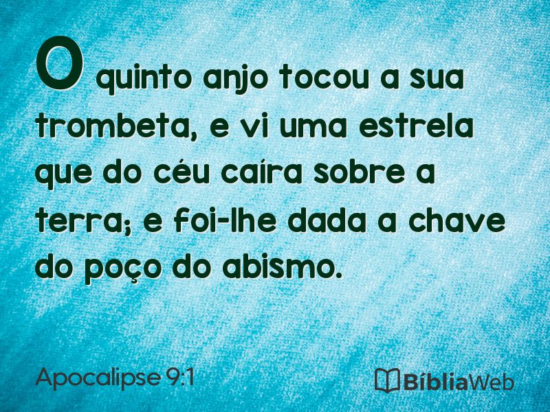 Apocalipse 9:1 em imagem para compartilhar