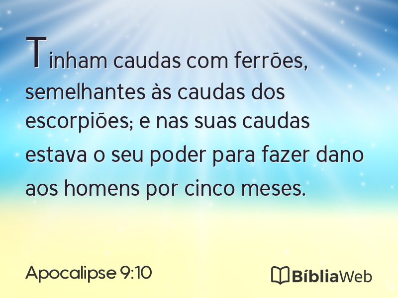 Apocalipse 9:10 em imagem para compartilhar