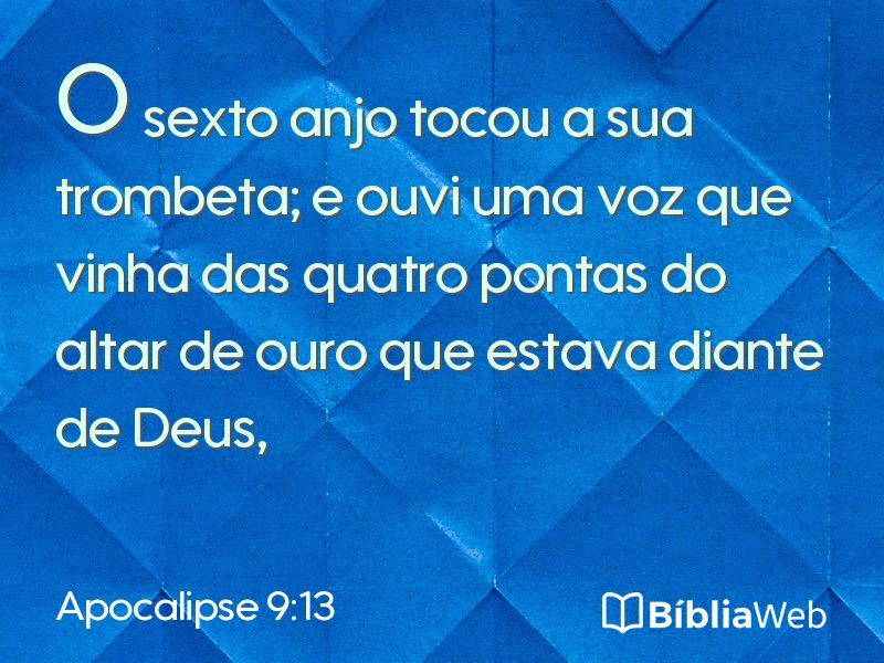 Apocalipse 9:13 em imagem para compartilhar
