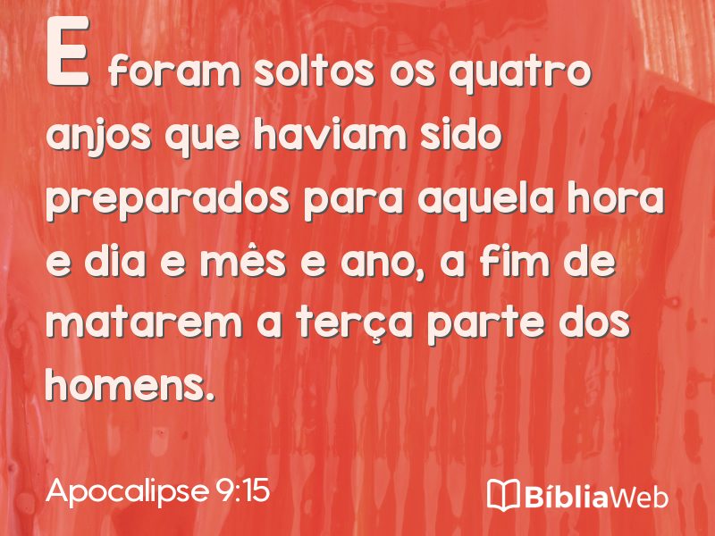 Apocalipse 9:15 em imagem para compartilhar
