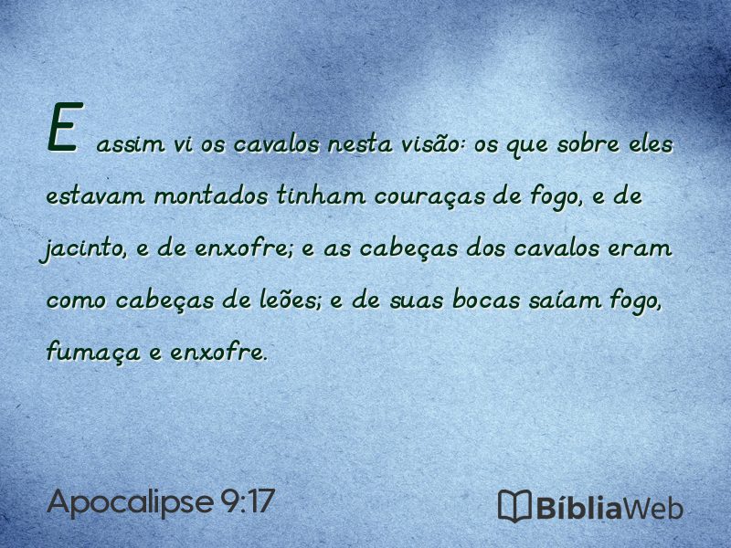 Apocalipse 9:17 em imagem para compartilhar