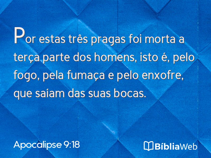 Apocalipse 9:18 em imagem para compartilhar