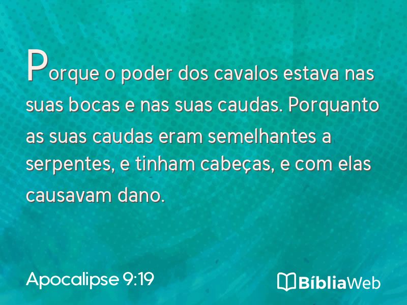 Apocalipse 9:19 em imagem para compartilhar