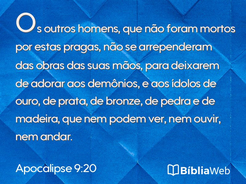 Apocalipse 9:20 em imagem para compartilhar