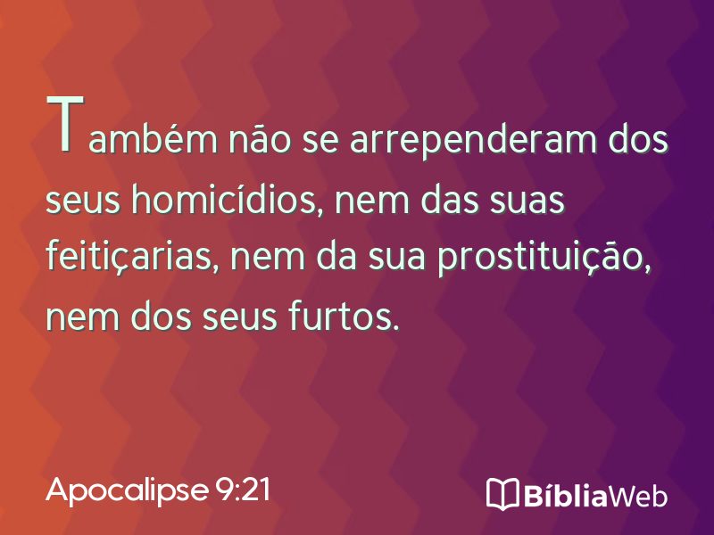 Apocalipse 9:21 em imagem para compartilhar