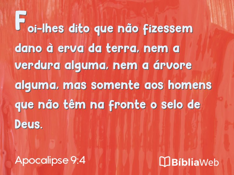 Apocalipse 9:4 em imagem para compartilhar