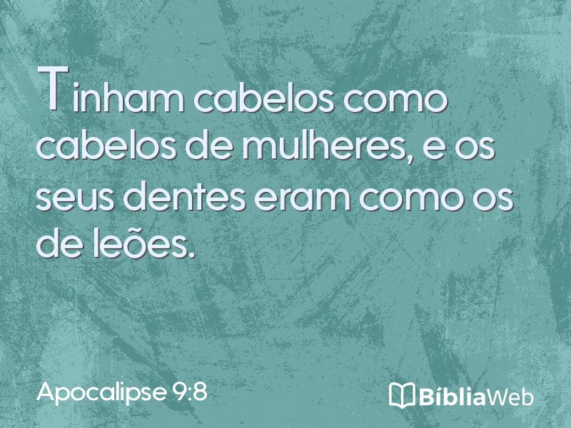 Apocalipse 9:8 em imagem para compartilhar