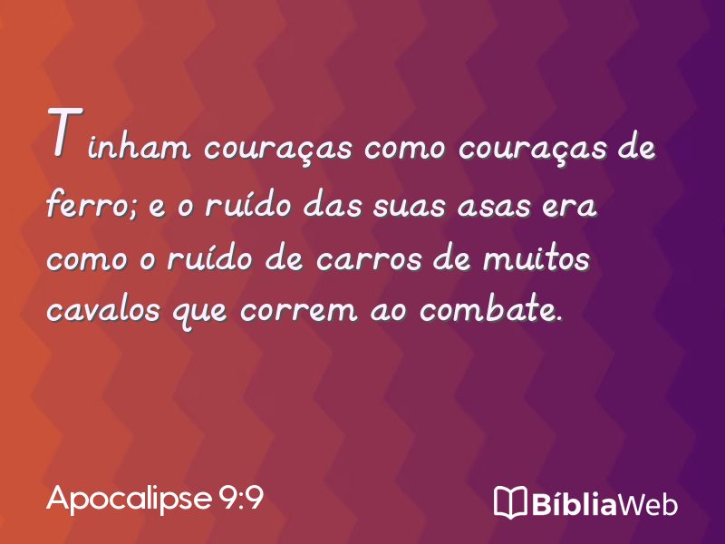 Apocalipse 9:9 em imagem para compartilhar