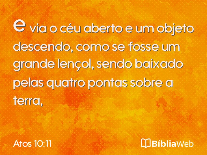 Atos 10:11 em imagem para compartilhar