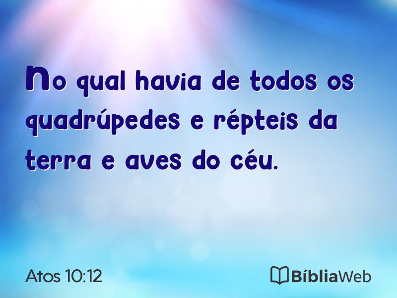 Atos 10:12 em imagem para compartilhar