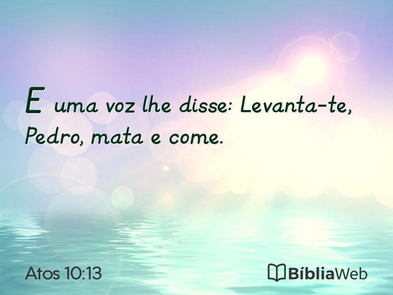 Atos 10:13 em imagem para compartilhar