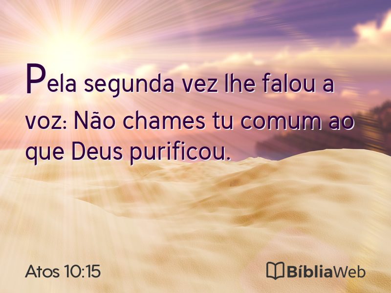 Atos 10:15 em imagem para compartilhar