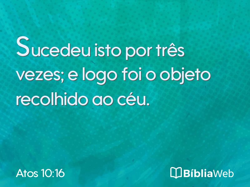 Atos 10:16 em imagem para compartilhar