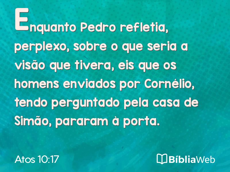 Atos 10:17 em imagem para compartilhar