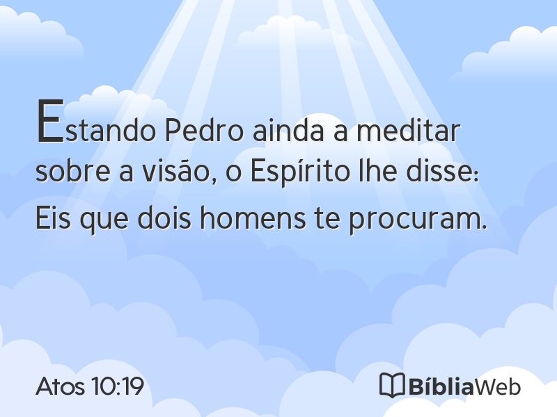Atos 10:19 em imagem para compartilhar