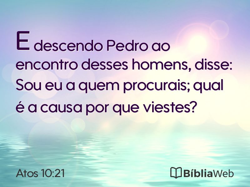 Atos 10:21 em imagem para compartilhar