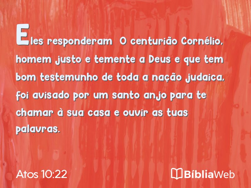 Atos 10:22 em imagem para compartilhar