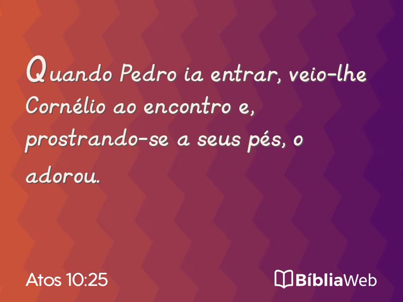 Atos 10:25 em imagem para compartilhar
