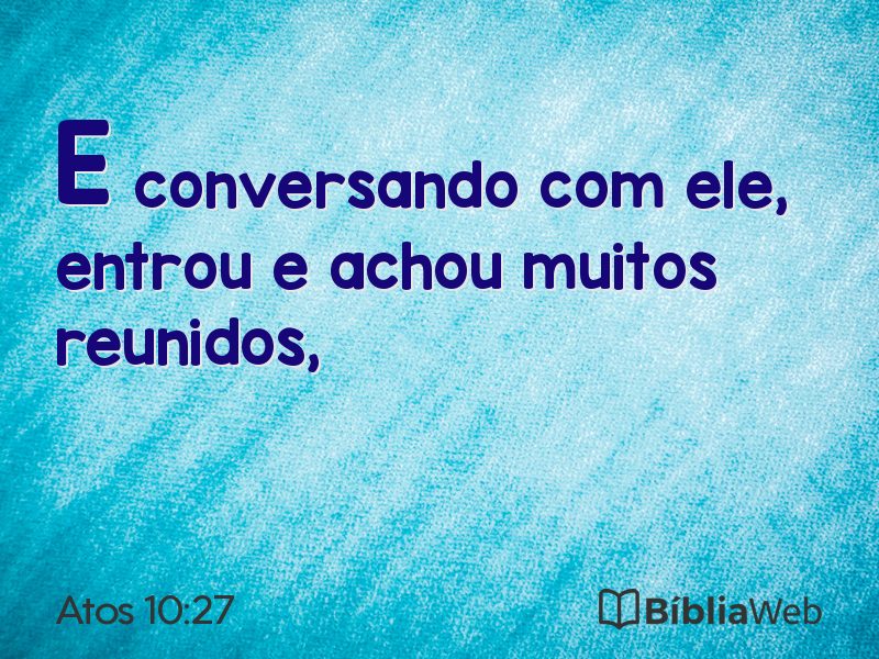 Atos 10:27 em imagem para compartilhar